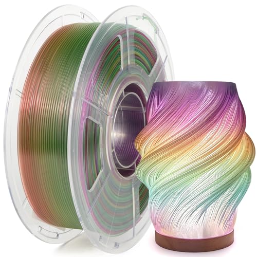 Image of IEMAI Clear Rainbow PETG Filament 1.75mm 1kg, Fast Color Change Gradient 3D Printer Filament with Glossy Transparent Finish for Lampshades, Home Decor & DIY Models