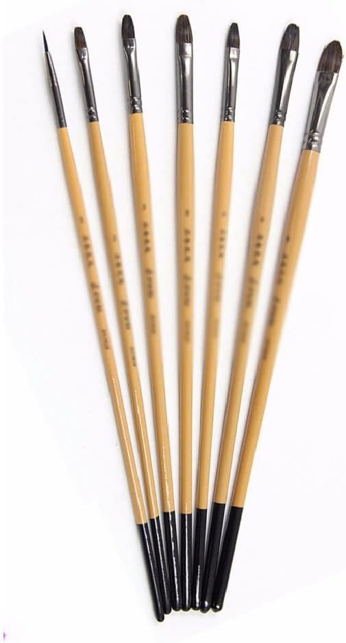 7 Artists Watercolor Paintbrush Set Acrylic Oil Drawing Artworks Oil Painting Brush