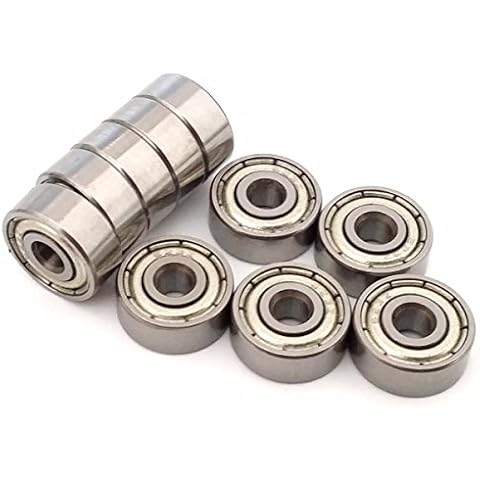 10pcs MOCHU Bearing 623 623Z 623ZZ 623-2Z 3x10x4 ABEC-1 Shielded Mini Deep Groove Ball Bearings, Single Row Cover