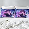 Erosebridal Kids Anime Girl Twin Size Bedding Set, Japanese Anime Bed Sheets, Cartoon Girl Fitted Sheet for Boys Teens Bedroom Decor, Kawaii Japanese Animation Bed Set with 1 Pillow Case - Image 5