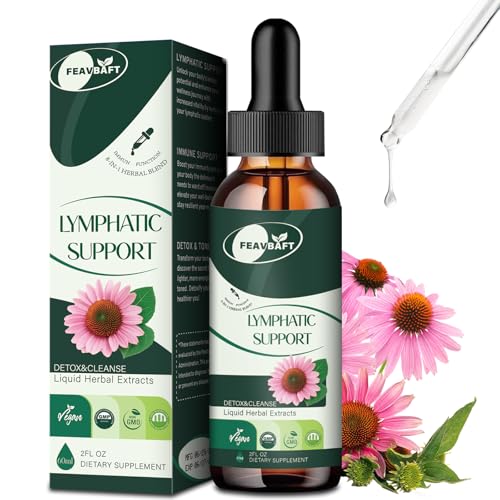 BLENSTCS Liposomal Lymphatic Drainage Drops - Lymph Detox Cleanse & Immune Support with-Echinacea, Dandelion, Burdock-Supports Lymphatic Health 2 FL.OZ