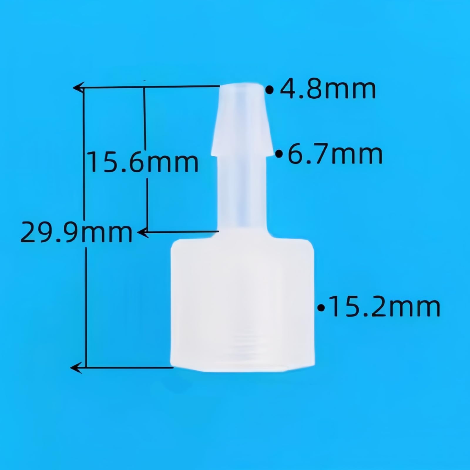 Adaptador de rosca macho/hembra de plástico reutilizable de 1/8 G, conector de polipropileno para aplicaciones de combustible y líquidos (5/32 pulgadas, tipo L, 4 bar), 50 unidades