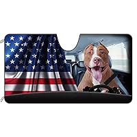 BAGEYOU Parabrezza anteriore per auto per cani Parasole Pug Decorazione per la famiglia Parasole per veicolo Visiera UV Ray Riflettore Protezione solare, Mantiene il veicolo fresco, 140 x 76 cm
