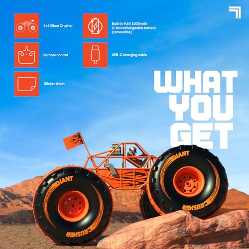 Sharper Image 4 x 4 Giant Crusher Remote Control 4WD Truck with Rechargeable Battery - Image 3