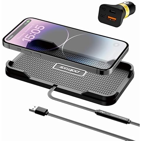 Polmxs 15W Fast Wireless Car Charger Pad Cover