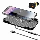 Wireless Car Charger, Polmxs 15W Fast Car Wireless Charger Pad Non slip Phone Charging Mat with 40W PD & QC3.0 Car Charger For iPhone 16/15/14/13/12 Pro,Samsung S24/23/22/10+/S10