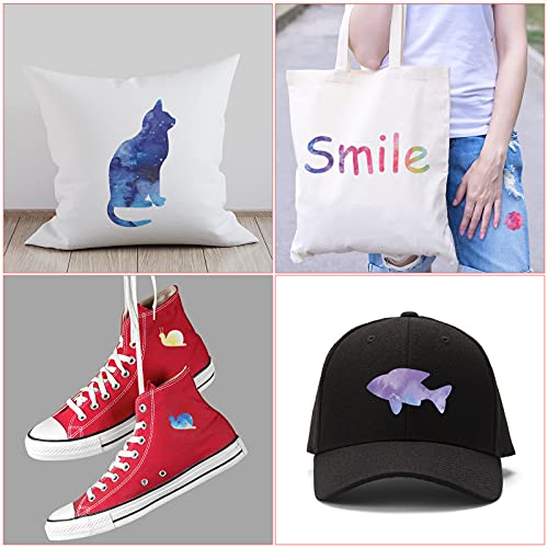 6 Sheets Tie Dye Iron On Vinyl, Ombre Glitter Vinyl Sunflower Heat Transfer Vinyl Rainbow Htv, 10 X 12 Inch Watercolor Pastel Heat Transfer Vinyl For T-Shirt Fabric Clothes (Rainbow Style) #TOP4