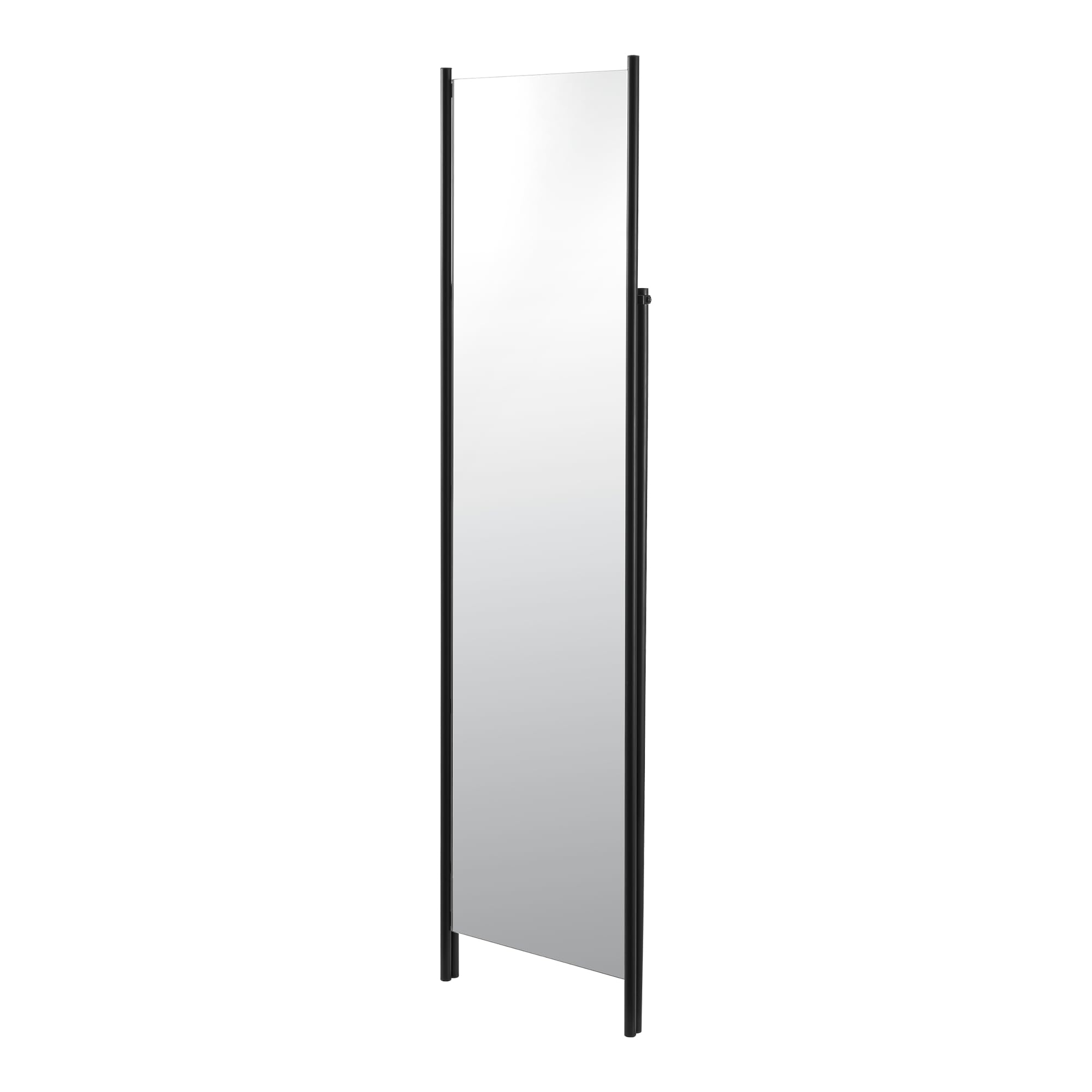 [en.casa] Specchio da Terra a Figura Intera Specchio Lungo Rettangolare 150 x 37,5 cm Specchio da Pavimento con Telaio in Metallo Nero
