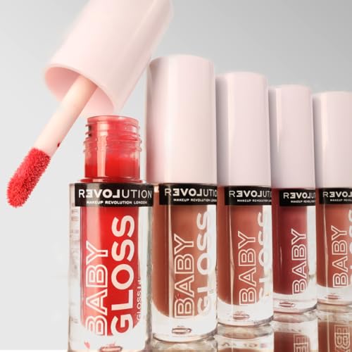 Image of Relove by Revolution Baby Gloss Lip Gloss- Sweet | High-Shine Hydrating Lip Gloss with Vitamin E | Non-Sticky Lightweight Sheer Lip Tint for Juicy Glossy Lips | Everyday Wear | 2.2ml (Pack of 2)