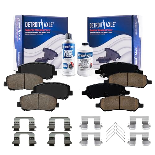 Image of Detroit Axle - Brake Pads for 13-16 Dodge Dart, Front and Rear Ceramic
