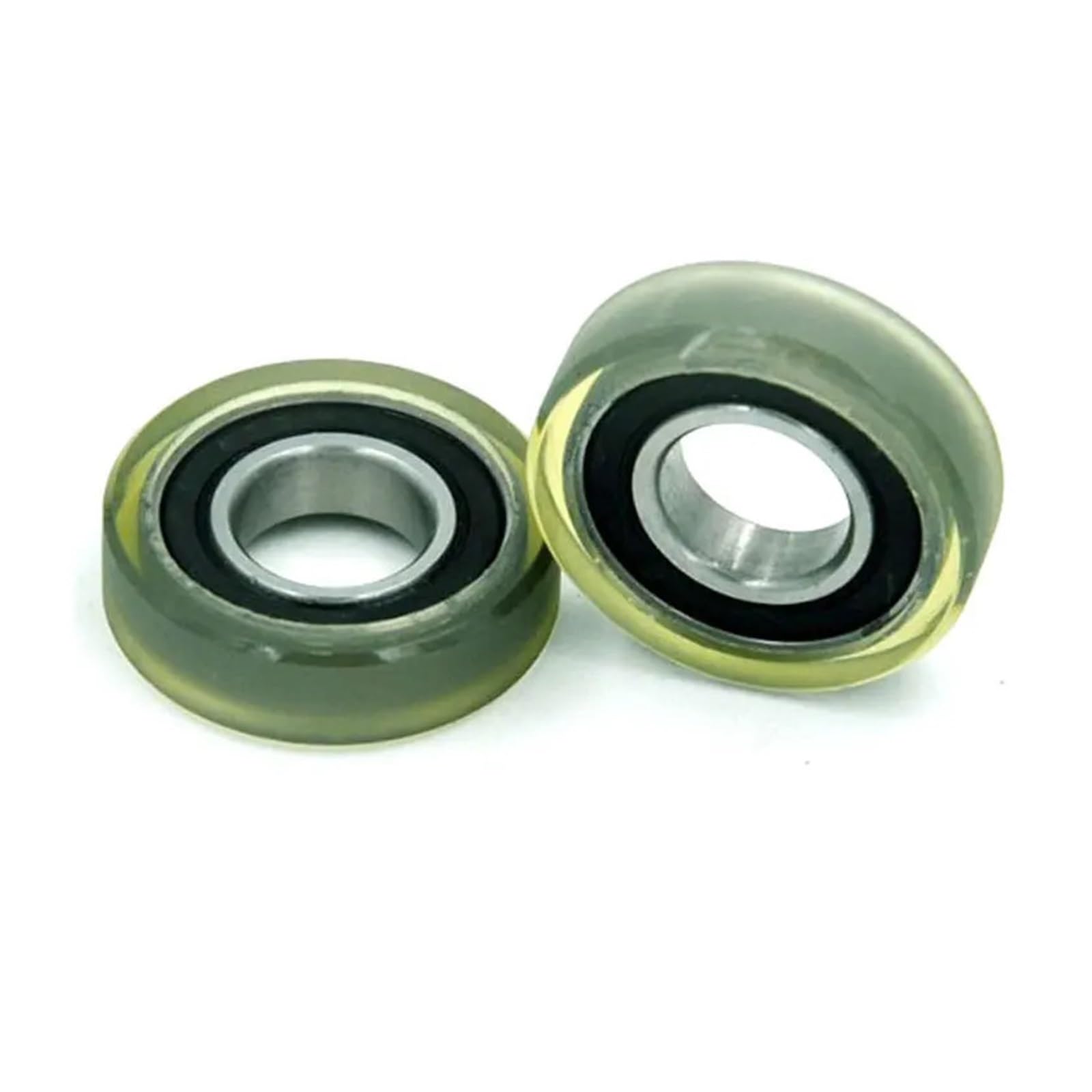NOBIRTBSA 10pcs PU690128-8 12x28x8mm PU Coated Roller with 6901RS Bearing Outer Diameter 28mm Polyurethane Covered Door and Window Plastic Bearings