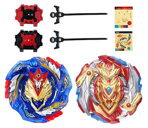 Gytobytle 2in1 Bey Peonzas Metal Fusion Blade Conjunto de Peonza Juguetes, with Launcher Asas