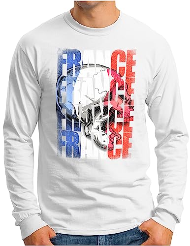 T-shirt OM3 Skull France en grandes tailles du S au 4XL pour homme