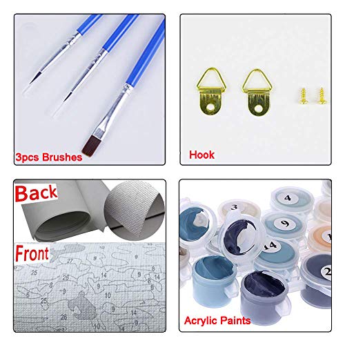 Newsight Diy Oil Painting Paintworks Paint By Number For Kids And Adults(16" X 20"Color Lion) #TOP3