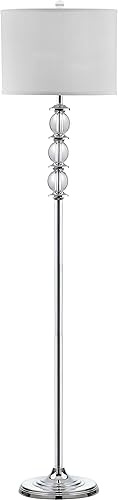 Miniatura 2 de SAFAVIEH Lighting Collection Riga - Lámpara de pie de pie para sala de estar, dormitorio, oficina en casa, cristal transparente y cromado, de 60