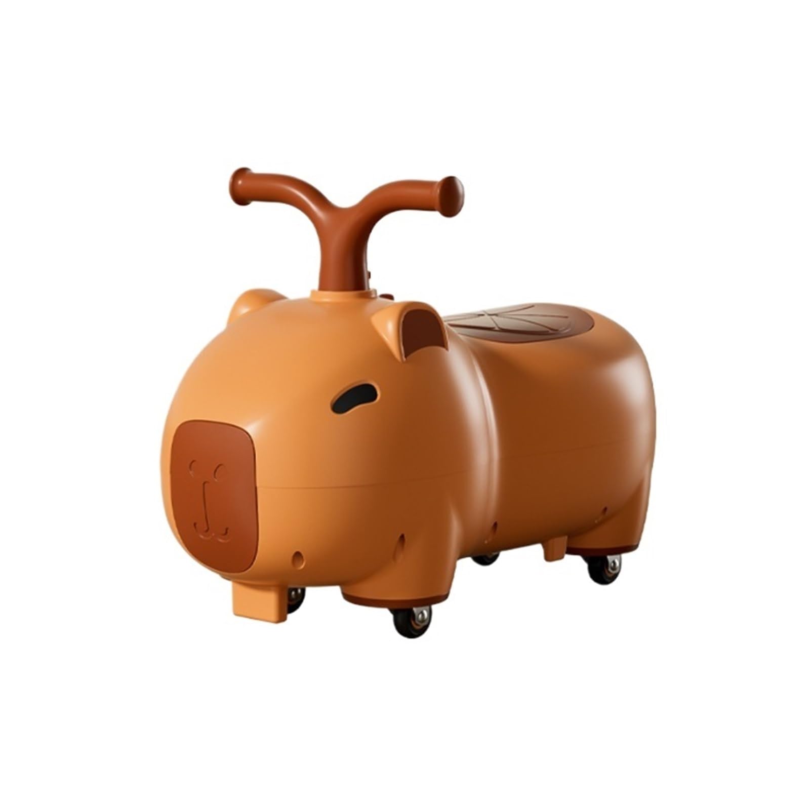 SDGBCXD Swing Car, Wiggle Car Toddler Ride On Toys with Under Seat Storage Music Light Kids Riding Toy for Indoor Outdoor Swing Card(Brown)