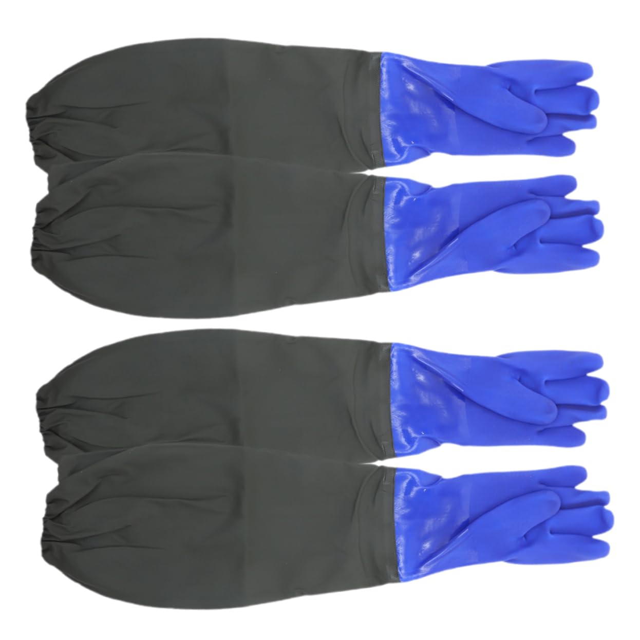 Alipis Guantes Impermeables de Goma Codo 2 Pares Guantes Largos para Lavar Antideslizantes y Resistentes para Limpieza de Cocina y Uso Doméstico