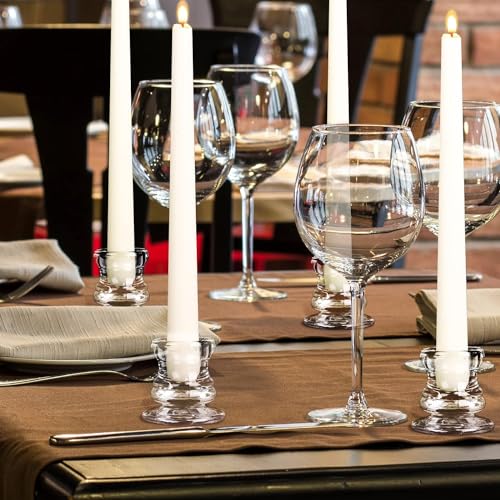 Clear Glass Candle Taper Holders, Aongray Decorative Candlestick Holders Set of 12,for Wedding, Festival, Party &Table Decoration - Cosy Home Interiors Clear Glass Candle Taper Holders, Aongray Decorative Candlestick Holders Set of 12,for Wedding, Festival, Party &Table Decoration - Image 5