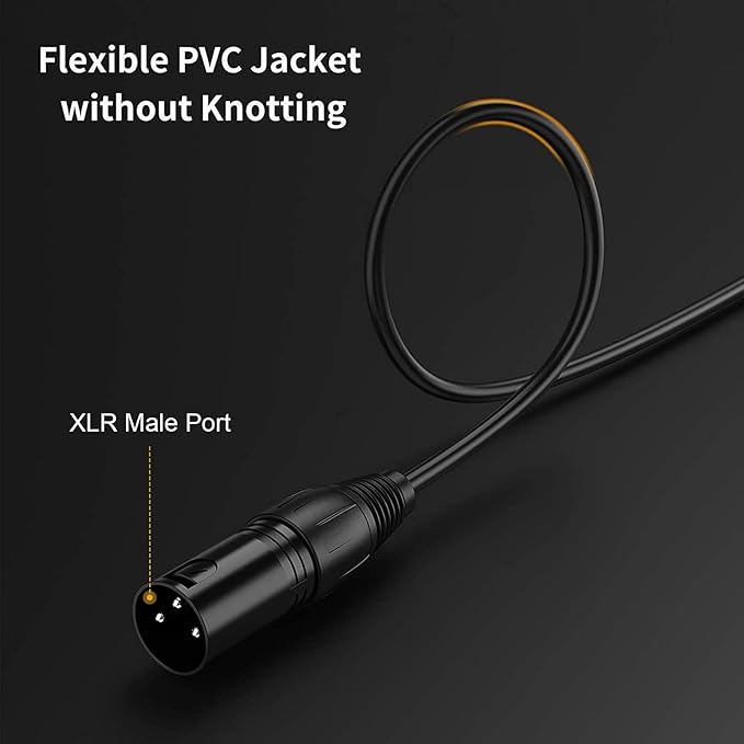 CableCreation Cable 3.5mm a XLR 6 pies, 2 unidades, Macho a Macho miniatura 4