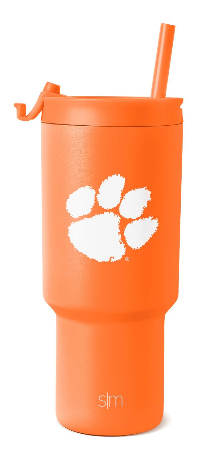 Simple Modern Clemson Tigers Tumbler with Straw | 30oz | Collegiate