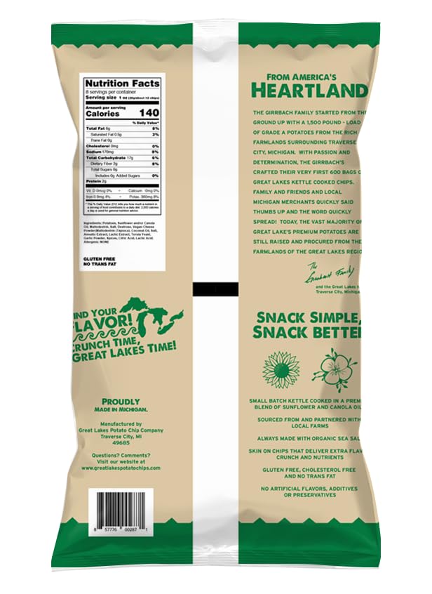 Miniatura 2 de SUPERDEALS - Patatas fritas cocidas Kettle de Great Lakes, paquete económico incluido por SUPERDEALS  Bolsa de 1.375 onzas  Estilo rancho parmesano