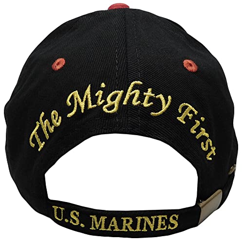 Gorra Trade Winds bordada ajustable negra y roja miniatura 5