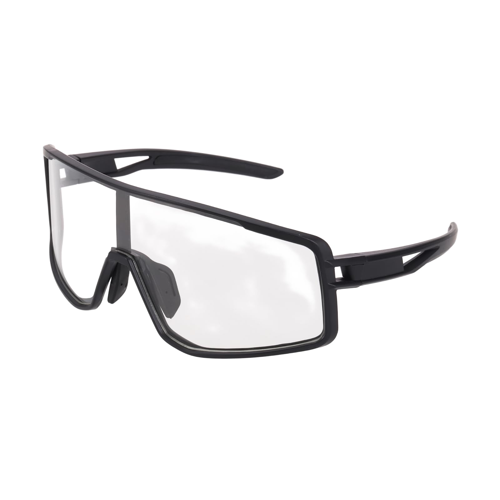 sourcing map Polarized Sports Sunglasses for Men Womens, UV400 Protection Cycling Sunglasses for Night Driving Running Skiing Fishing, Black Frame Clear — image 1