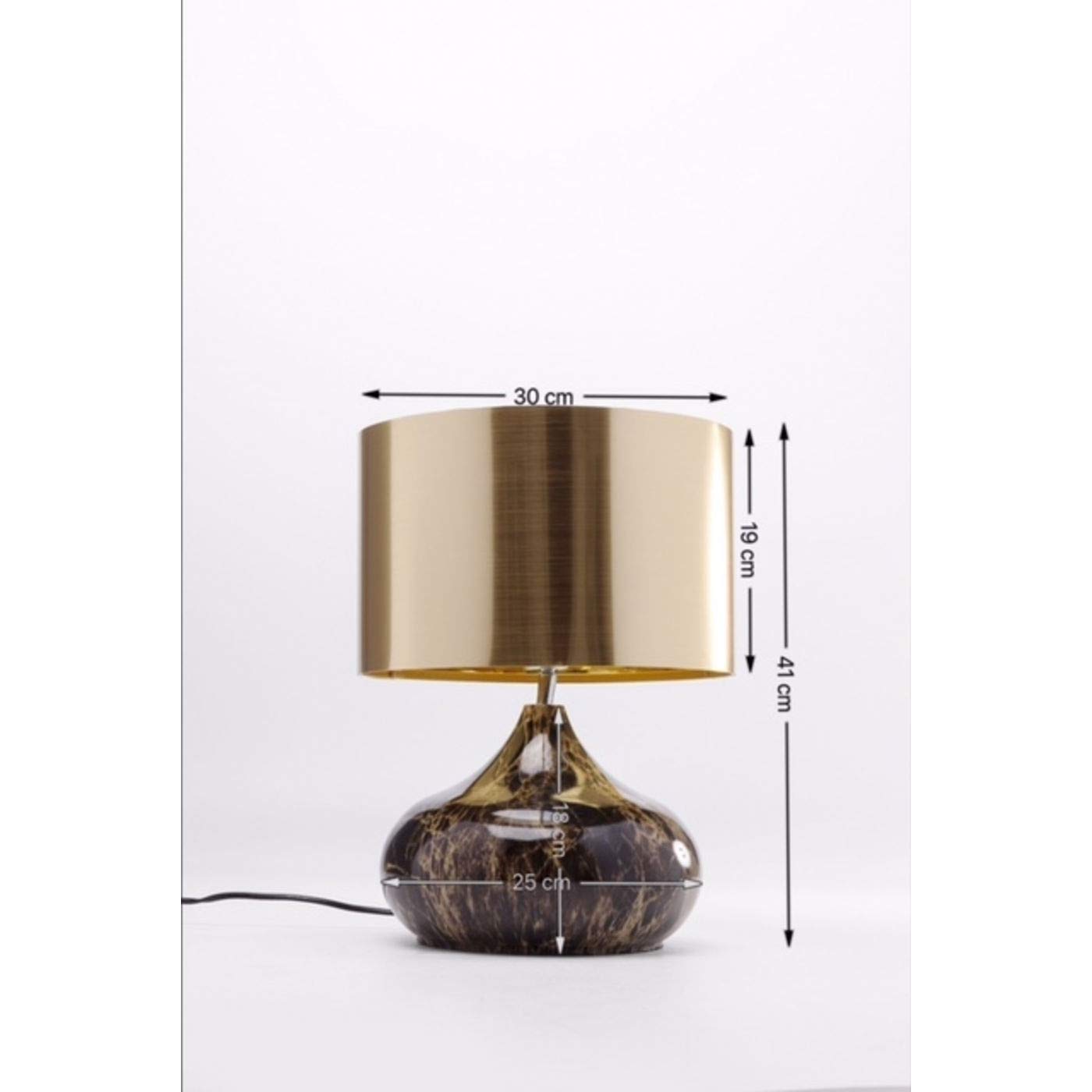 Kare Design Tischleuchte Mamo Deluxe, Braun/Gold, 41x30x30 cm, Tischlampe, Schreibtischlampe, Nachttischlampe, Edel, Leuchtmittel nicht inklusive, Wohnzimmer