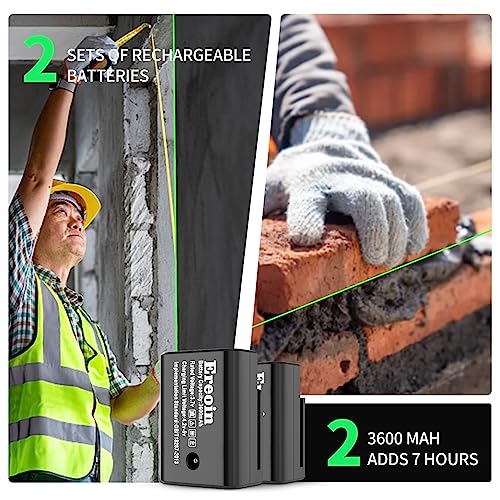 Ereoin 16 Lines Laser Level 4X360° Self Leveling Green Laser Level, 4D Green Cross Line For Construction And Picture Hanging,Laser Measurement Calibration Tool,With 2 Rechargeable Battery And Tool Kit thumb #3