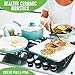 GreenLife Soft Grip Absolutely Toxin-Free Healthy Ceramic Nonstick Dishwasher/Oven Safe Stay Cool Handle Cookware Set, 4-Piece, Turquoise