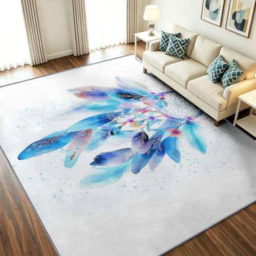 Tapis de salon attrape-rêves blanc 120x180 cm lavable en machine - 2