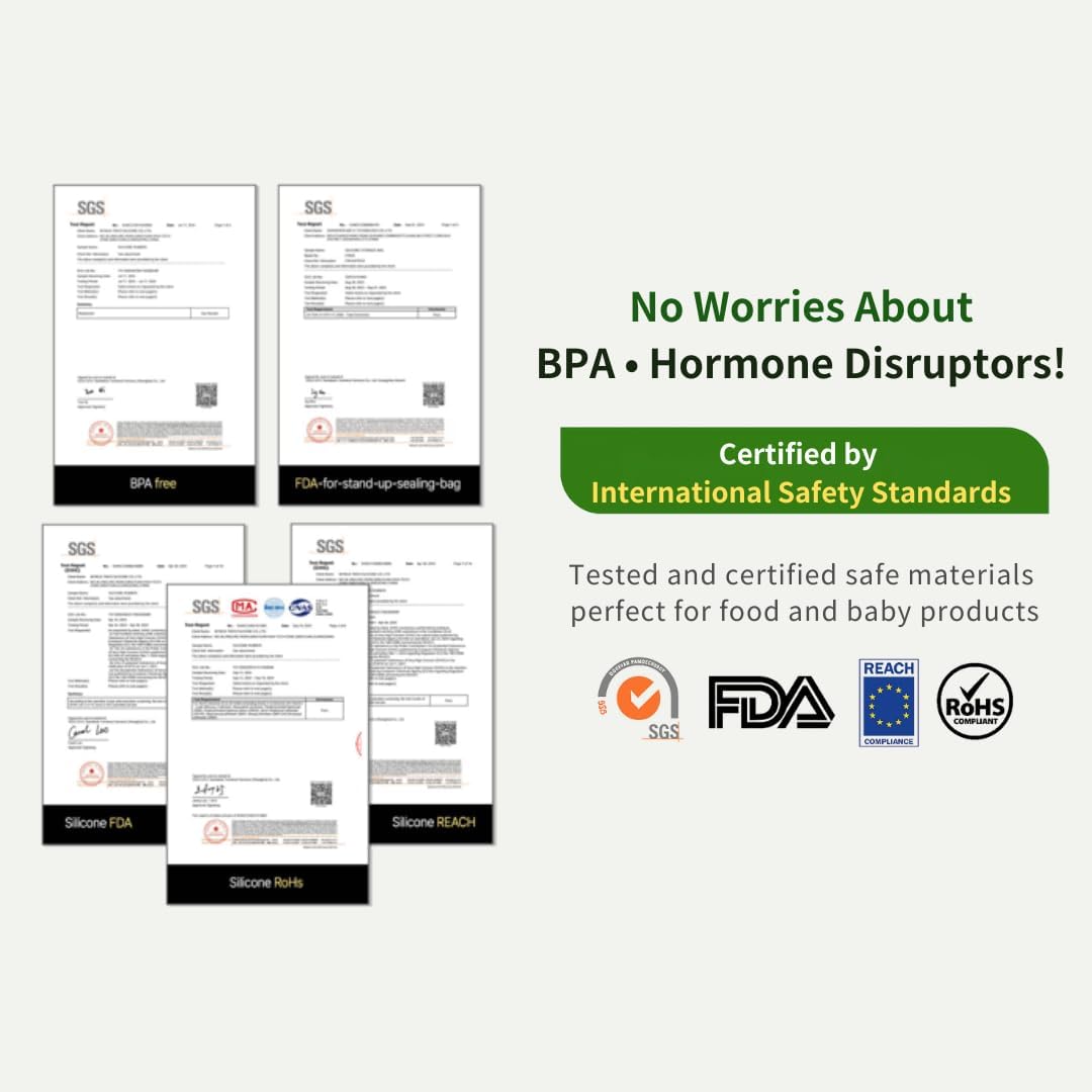 Cucinity Premium Silicone Reusable Zipper Bag, Food Storage Bags, BPA Free, Leakproof, Dishwasher & Microwave Safe, Eco-Friendly Zip Bags for Meal Prep, Freezer, Mint, 3-Pack (68oz, 41oz, 20oz)