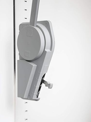 Wood Technology SuperLift - Sistema de barra desplegable para armario, color gris, con tensores multiposición montados en los laterales para