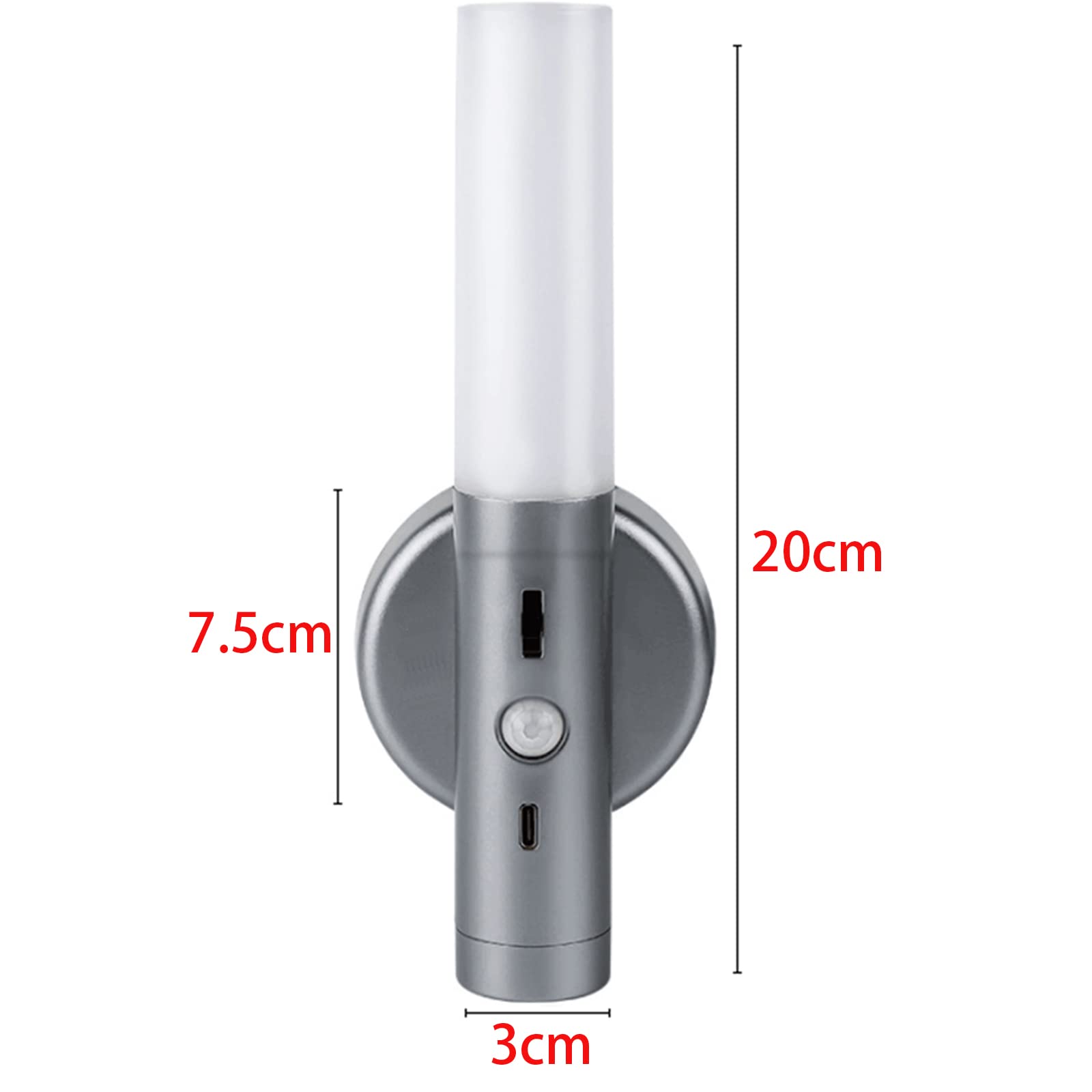 Lámparas de Pared LED alimentadas por Pilas para Interiores con Interruptor, Recargables por USB, con Sensor de Movimiento, magnéticas, Regulables, para Debajo de armarios, para do