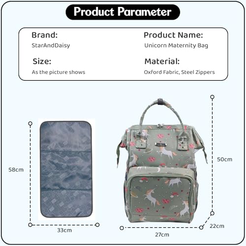 Image of StarAndDaisy Diaper Bag for Mothers for Travel /Diaper Bags for Mom with 26L Large Capacity /Baby Bag for Mother with Multiple Pockets with 3 Double Insulated Bottle Holders (Green)