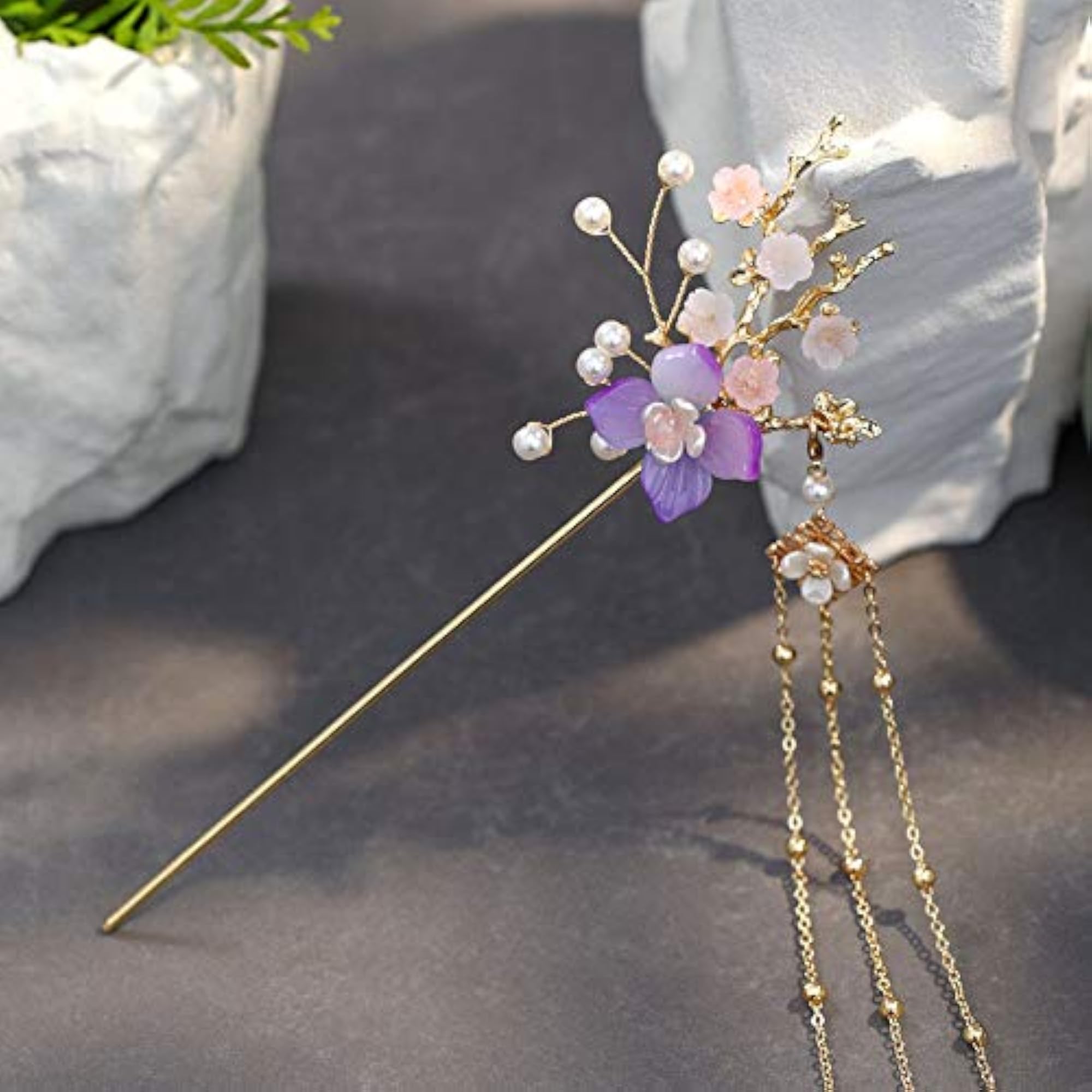 Handmade Traditional Style Hairpin with Pearl Tassel