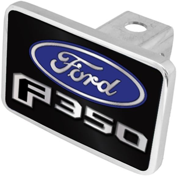 Eurosport Daytona- Compatible with 2015-2020, Ford F-350 Logo Word, Premium Aluminum Hitch Plug