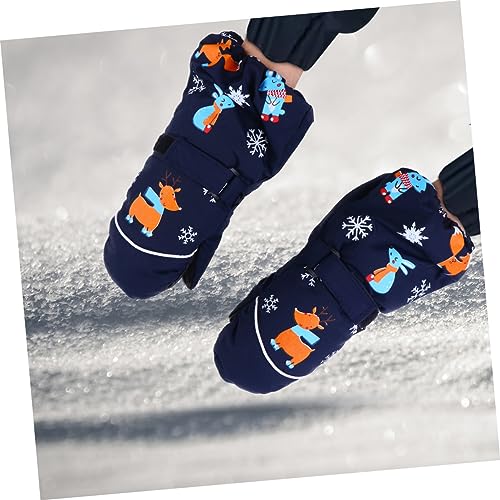1 par de luvas de esqui para crianças, luvas quentes de inverno para crianças, luvas elásticas à pro
