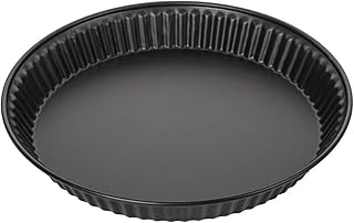 Zenker 7542 Moule à quiche lorraine, moule à tarte, moule à tarte 28 cm, moule pour quiche, Acier, Noir, 28 x 4 cm