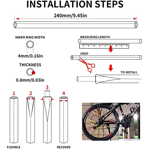 Joyon 72 Pcs Universal Spoke Skins Covers Coats For Motorcycle Dirt Bike Kawasaki Honda Yamaha Suzuki(Purple) #TOP4