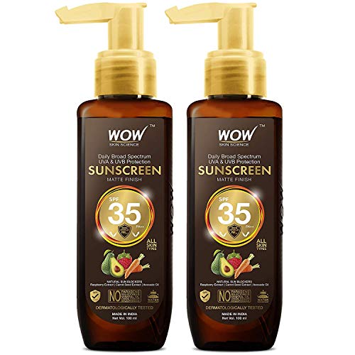 WOW Skin Science Sunscreen Matte Finish – SPF 35 PA++ – Daily Broad Spectrum – UVA &UVB Protection – Quick Absorb – No…
