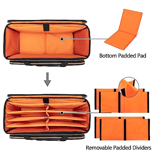 Trunab Large Travel Dj Cable File Bag With Inner Detachable Divider And Padded Compartment For 15.6” Laptop, Cable Organizer Bag For Cords, Sound Equipment, Dj Gear, Musician Accessories #TOP1