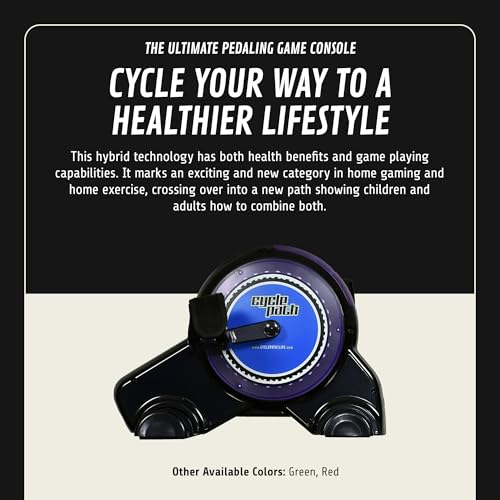 Image of Interactive Stationary Exercise Bike for Kids & Adults - Motion Powered Fitness Device with 6 Games, Bluetooth App, Adjustable Resistance, USB Charging, Family Cardio Trainer