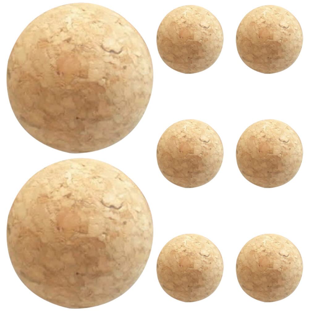 8pcs Wooden Football Small Replacement Balls Small Foosball Balls Foosball Balls Replacement Portable Wood Balls Wooden Balls Portable Mini Balls Supplies Football Table