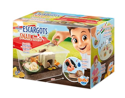 BUKI BL035 - Schneckenhotel – Entdecke die Welt der Schnecken! | Terrarium & Beobachtungsset für Kinder ab 6 Jahren, Braun, 1:24