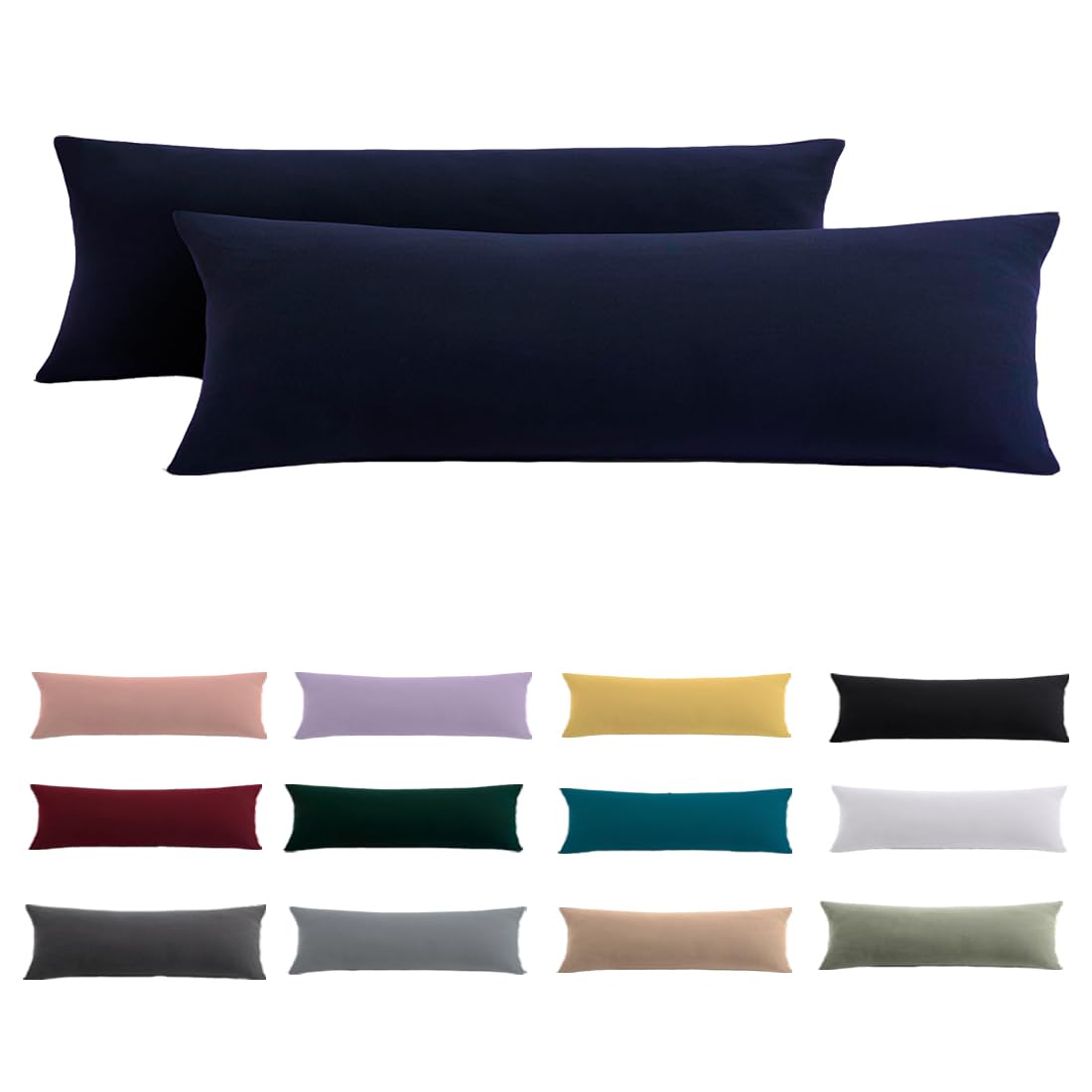 Set Di 2 Federe Cuscino 40x145cm - Microfibra Ipoallergenica | Grigio E Con Cerniera - Foto 7