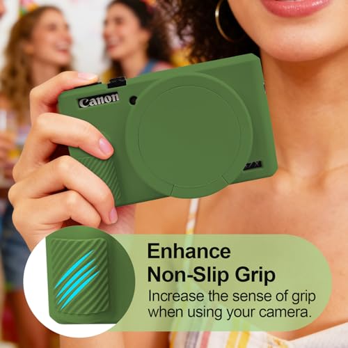 Funda para Cámara Canon Powershot G7 X Mark III en Silicona Verde miniatura 4