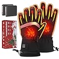 Heated Gloves for Men Women,5000mAh Rechargeable Battery Electric Heating Glove,3 Heating Levels Waterproof&Windproof Hand Warmers for Cycling Motorcycle Snowboarding Outdoor Sports