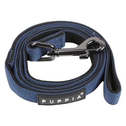 Puppia Nylon Lead Soft Dog Collar, Small, Navy/Black Cover