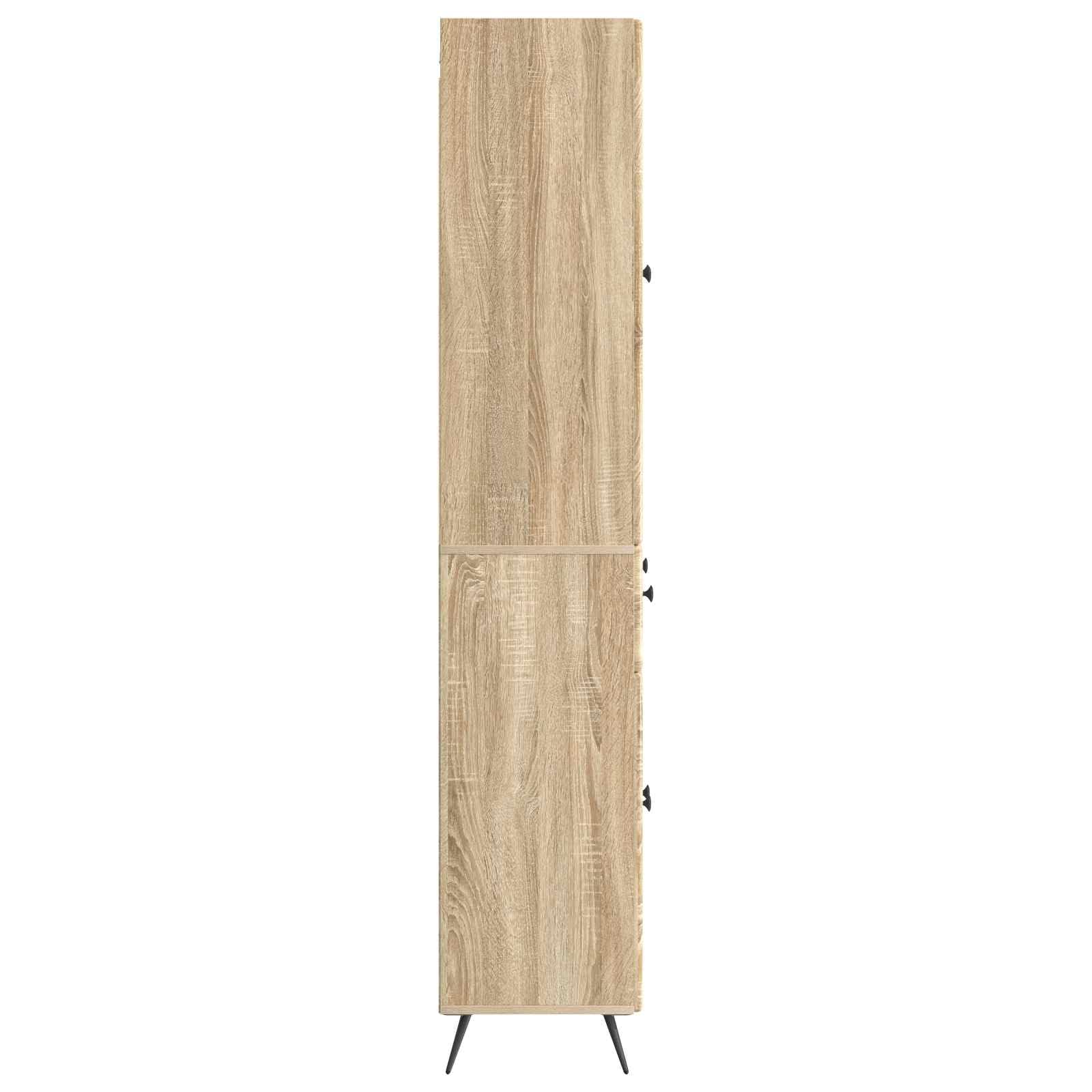 Hothingwell Chene Sonoma Design Meble 2 szt | Półka z drzwiami, modułowy schowek, oparcie Ergo, łatwe do czyszczenia